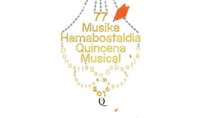 Cartel de la 77 edición de la Quincena Musical, obra de la ilustradora Elena Odriozola.