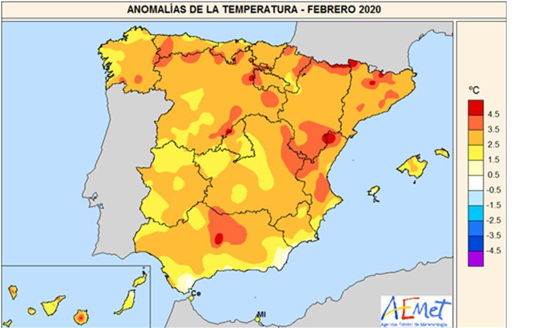 Así fue febrero de 2020 en España. 