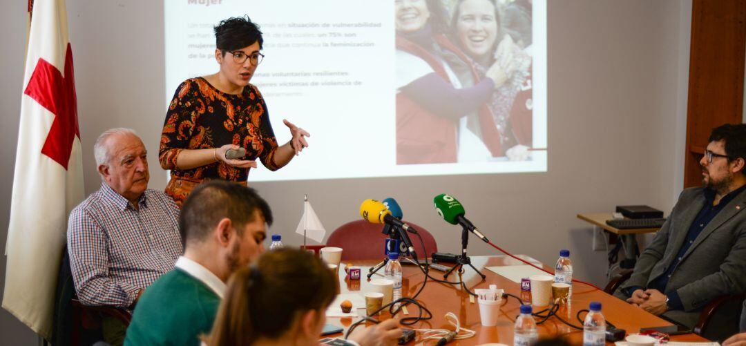 Imagen de la rueda de prensa de Cruz Roja en Castelló