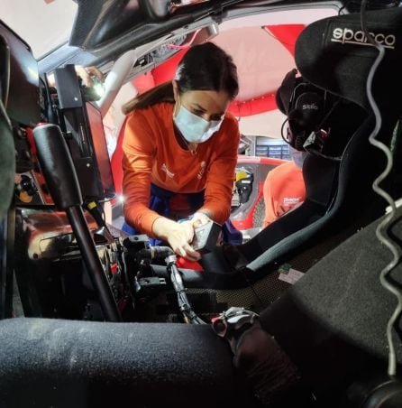 Miriam Silva durante el Rally Dakar de este año