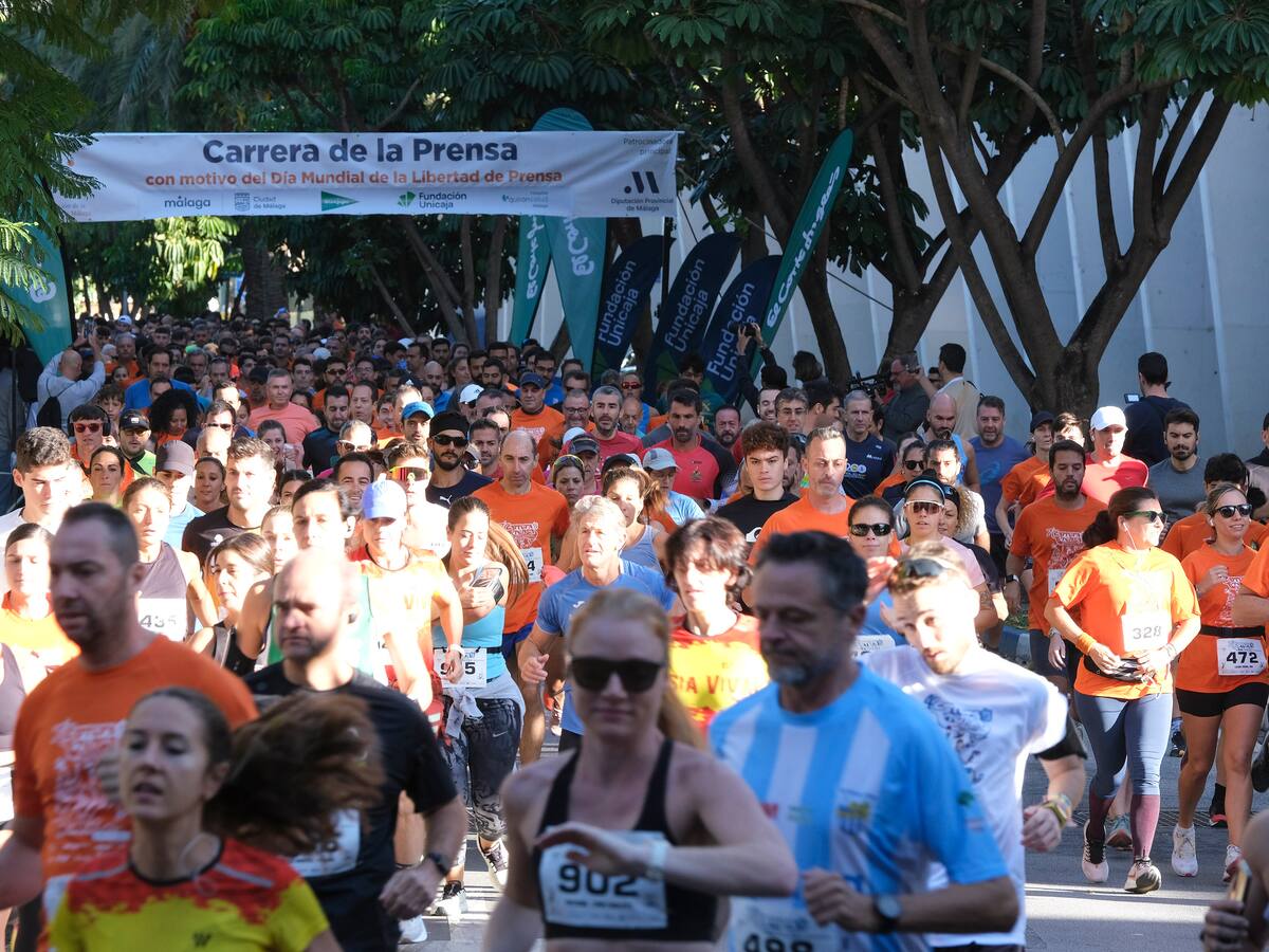 Más de 1.400 corredores reivindicaron en Málaga la libertad de prensa