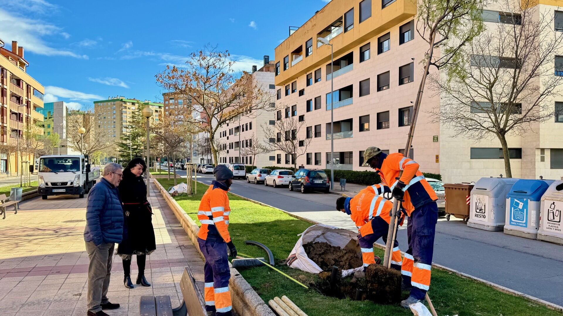 Campaña de plantación de arbolado en Huesca.