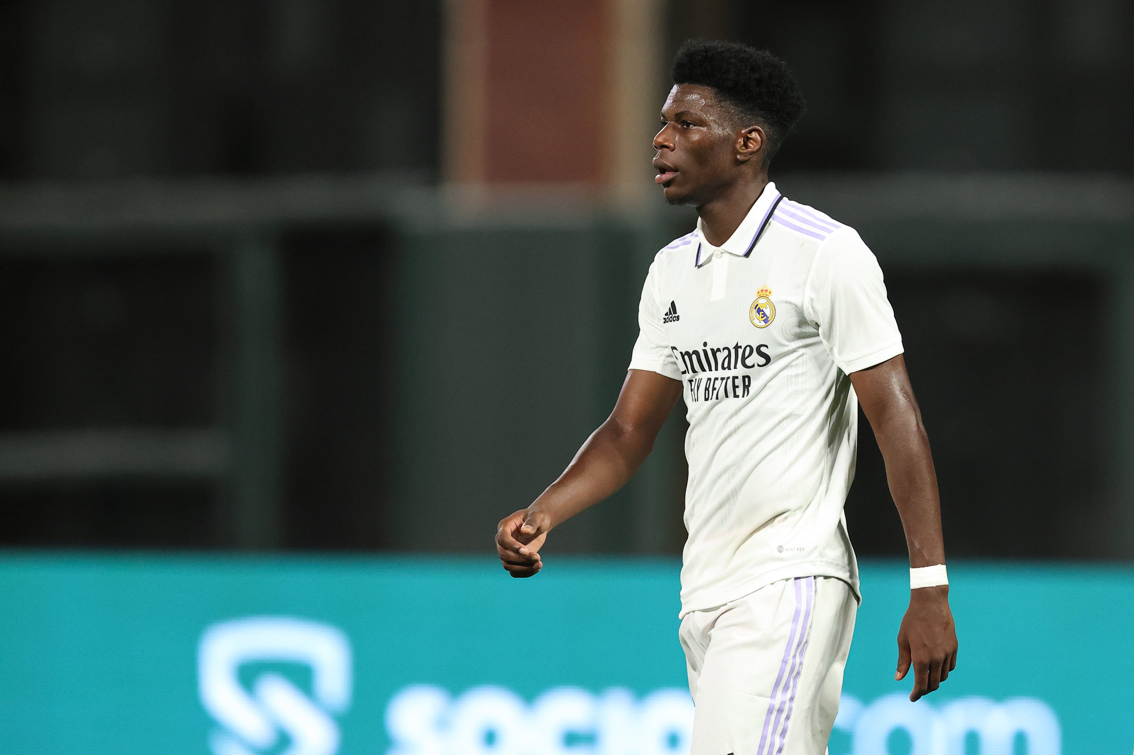 Aurelien Tchouameni, en un partido de pretemporada con el Real Madrid