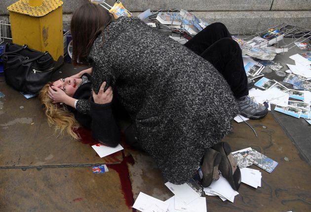 Segundo premio del World Press Photo 2018. La turista norteamericana Melissa Cochran, herida en el atentado de Westminster en Londres.