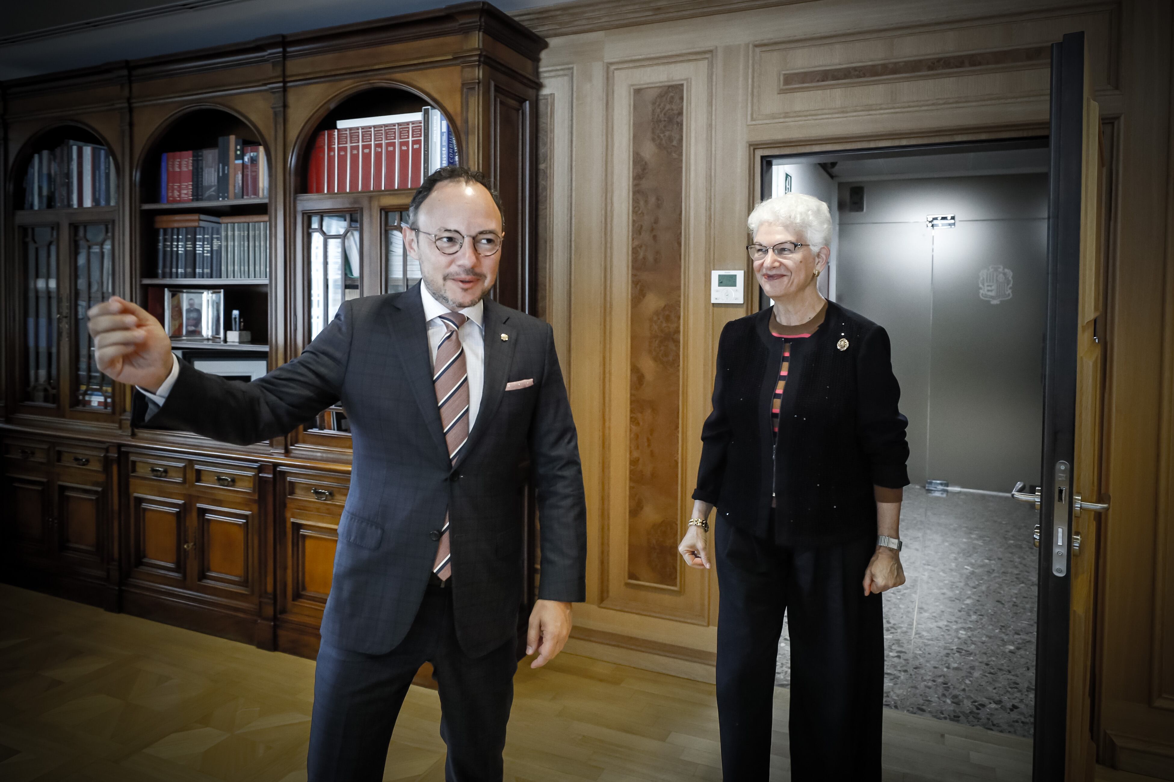 El cap de Govern, Xavier Espot, amb l'ambaixadora d'Israel al Principat, Rodica Radian-Gordon