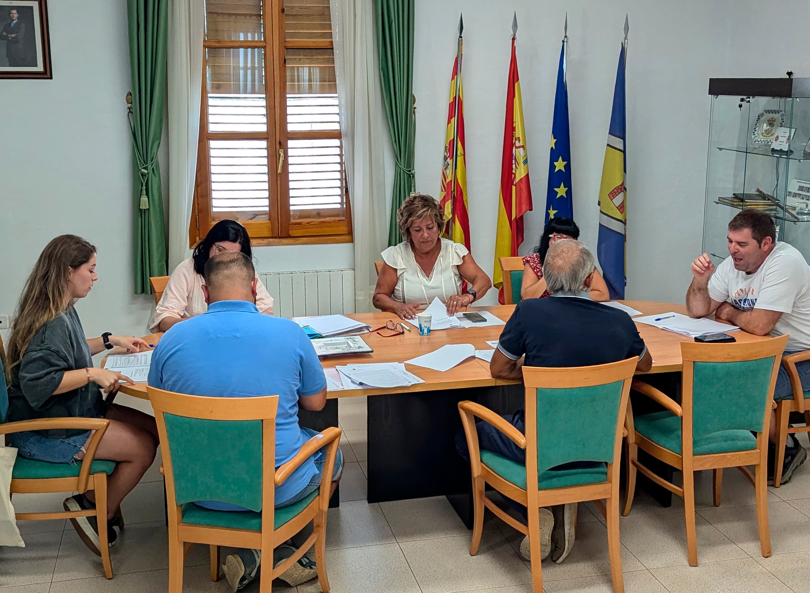 Imagen del pleno municipal en San Miguel de Cinca