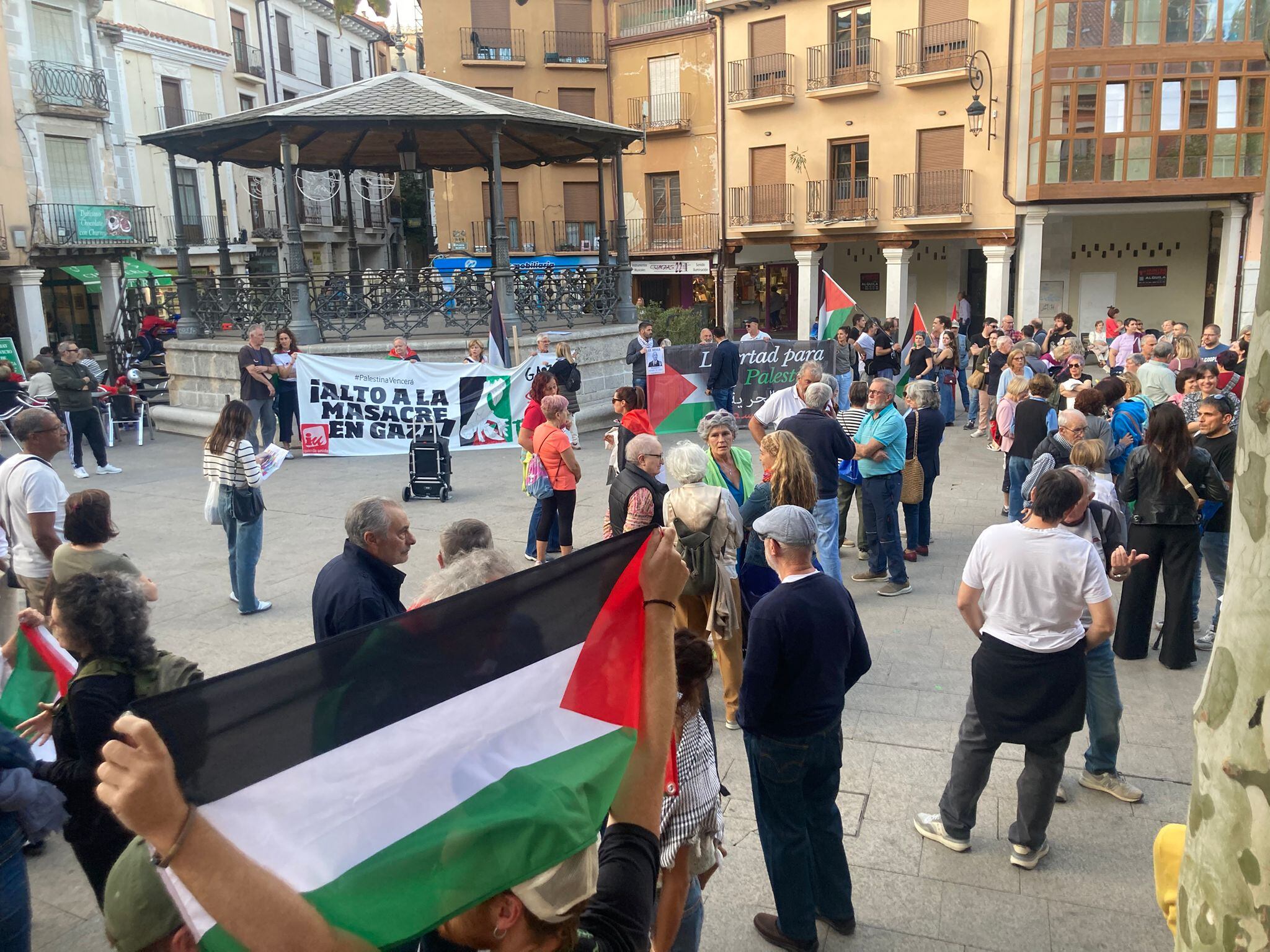 Imagen de la concentración de apoyo a la Flotilla de la Libertad y de Palestina celebrada en octubre en Aranda