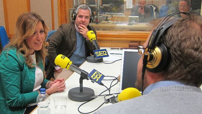 Susana Díaz, en los micrófonos de Radio Sevilla