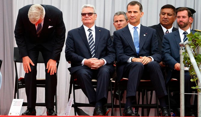 El rey de España, Felipe VI, en el acto de conmemoración del centenario de la I Guerra Mundial