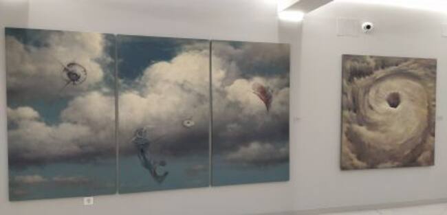 Obras en la sala permanente.