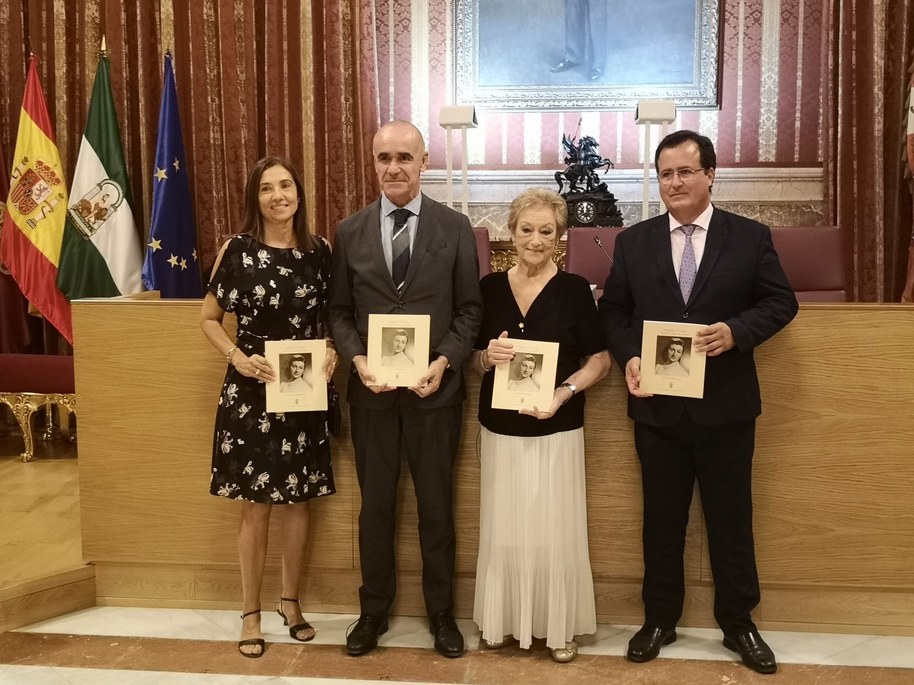 De izquierda a derecha, Carmen Castilla, Antonio Muñoz, Angelita Yruela y Juan Carlos Cabrera