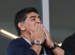 Soccer Football - World Cup - Group D - Argentina vs Iceland - Spartak Stadium, Moscow, Russia - June 16, 2018 Former Argentina player Diego Maradona watches from the stand REUTERS/Carl Recine