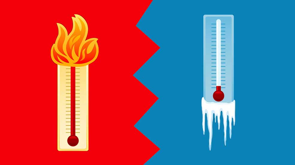 variación de temperaturas