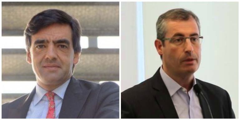 A la izquierda, el que fuera presidente de la Real Sociedad Iñaki Badiola, y a la derecha, el diputado general de Gipuzkoa, Markel Olano. / CADENA SER