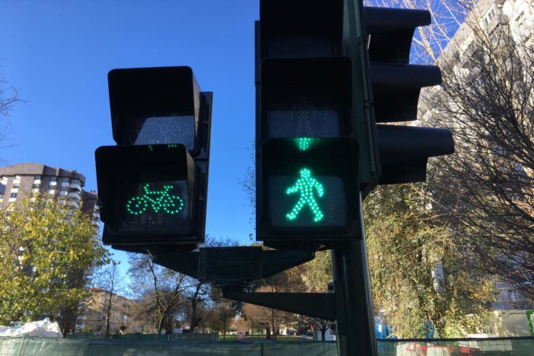 Semáforo para bicicletas en Vigo