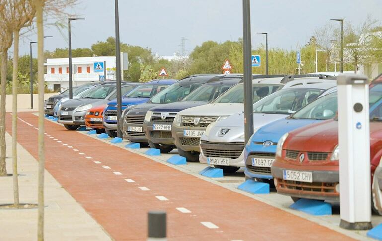 Imagen de la zona azul en Sant Ferran