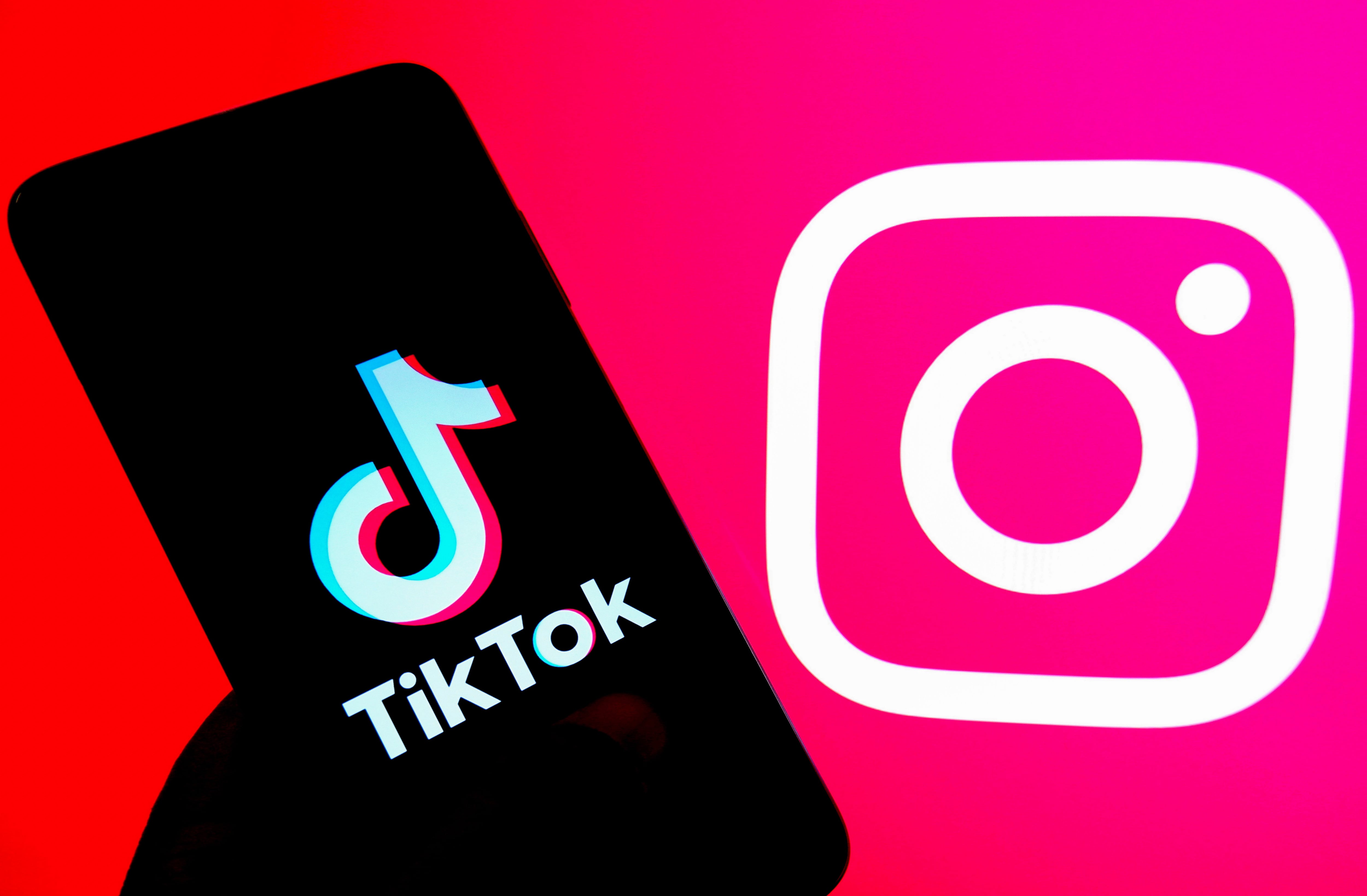 TikTok e Instagram, dos rivales en el mercado de las redes sociales.