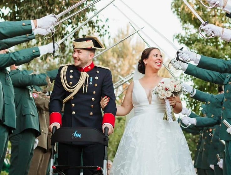 Jacobo y su esposa Raquel el día en el que contrajeron matrimonio