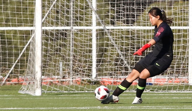 Jana Xin, en su etapa como jugadora del Atleti (Foto: Atlético de Madrid)