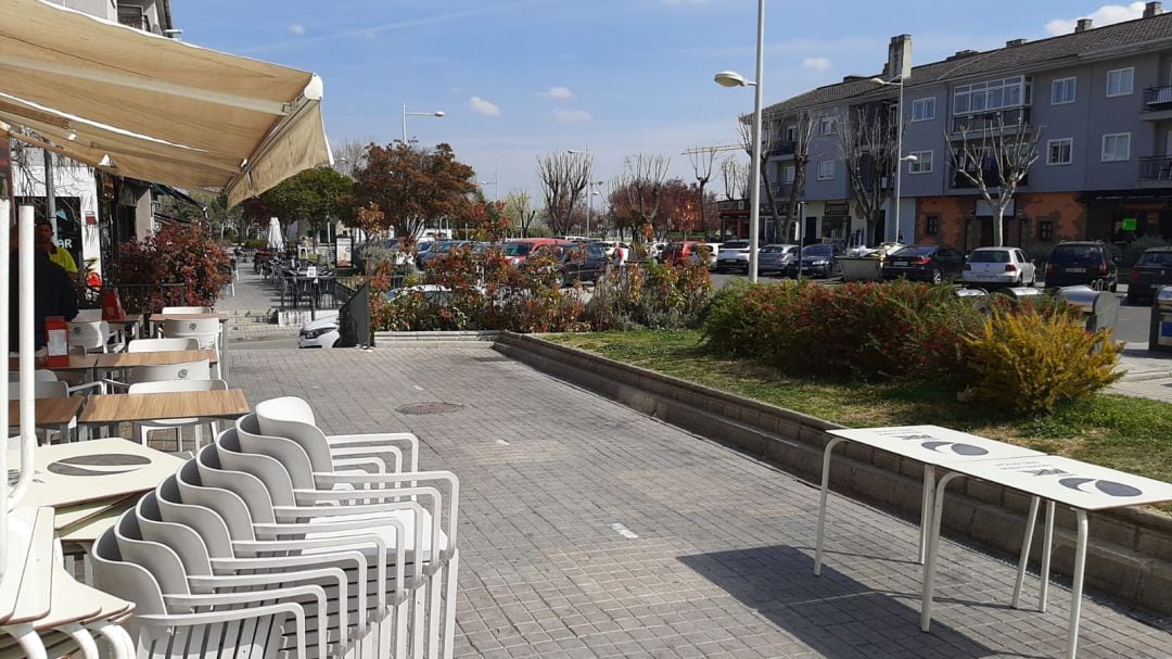 Imagen de una terraza en la calle Cristo (Archivo Municipal). 