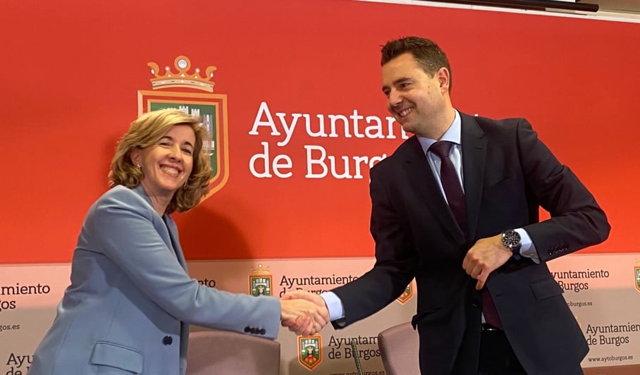 La presidenta de Patrimonio Nacional, Ana de la Cueva, y el alcalde de Burgos, Daniel de la Rosa, concretan la inversión en El Parral y el entorno de Las Huelgas