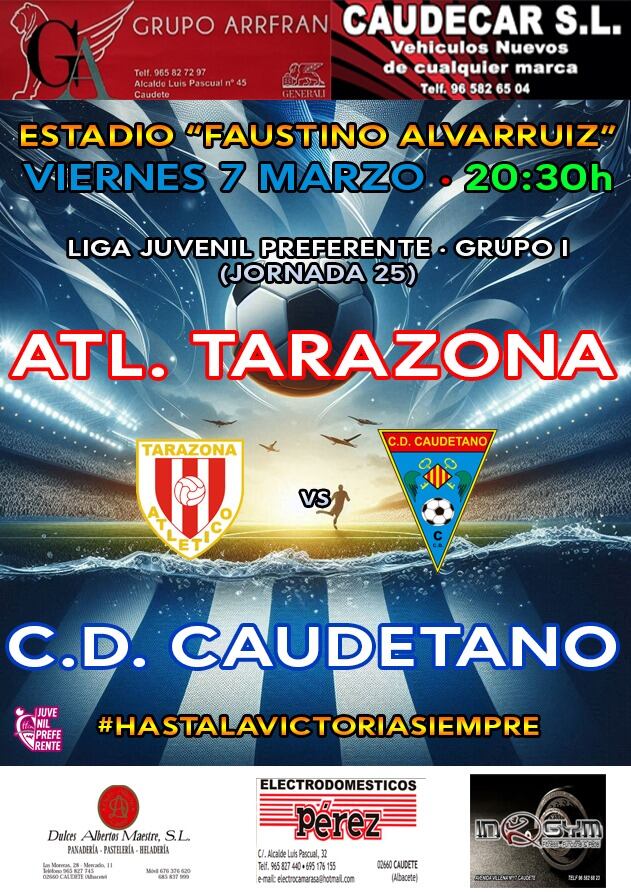 Cartel del partido del Tarazona