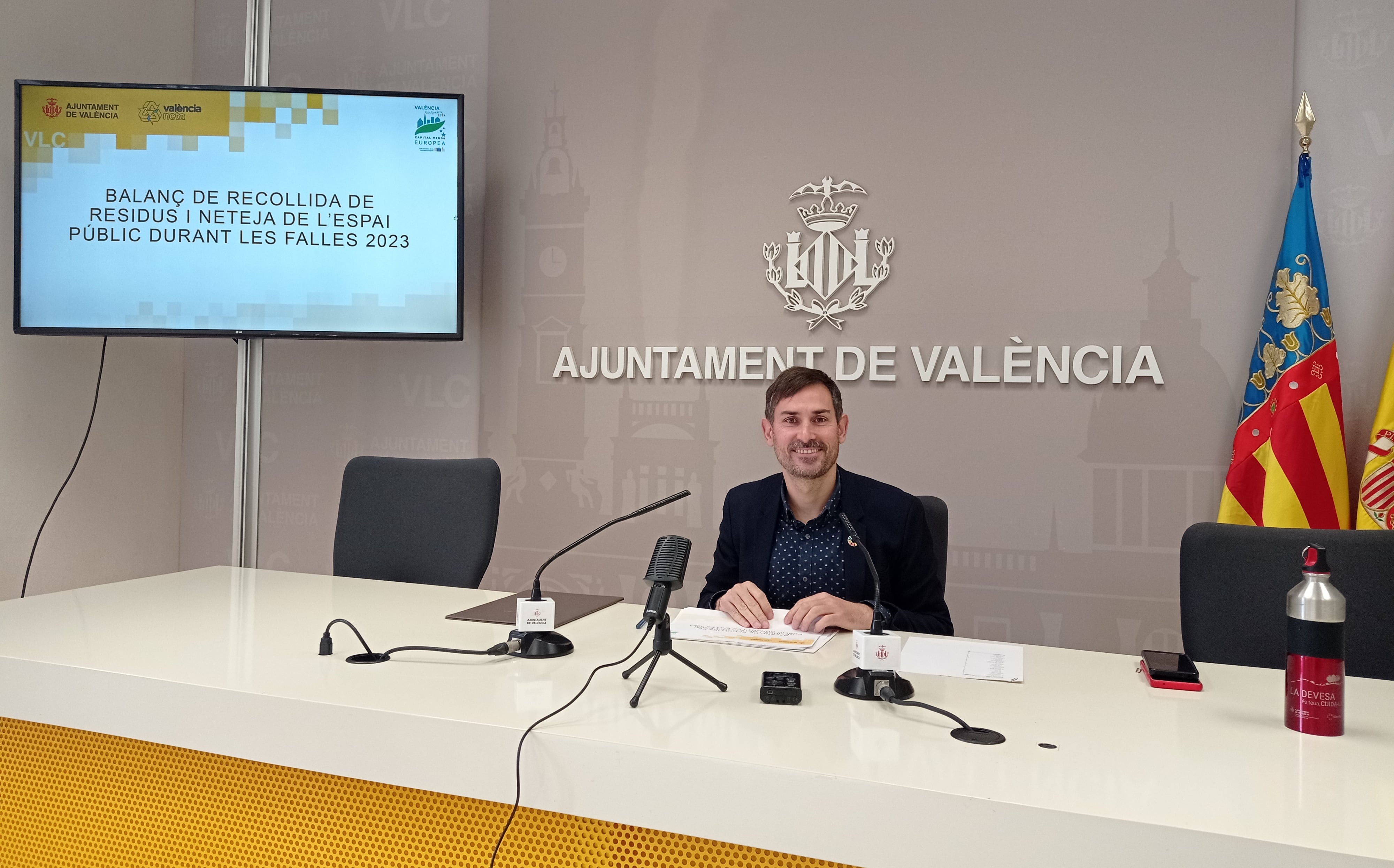 El vicealcalde de València, Sergi Campillo, hace balance del dispositivo de limpieza de Fallas