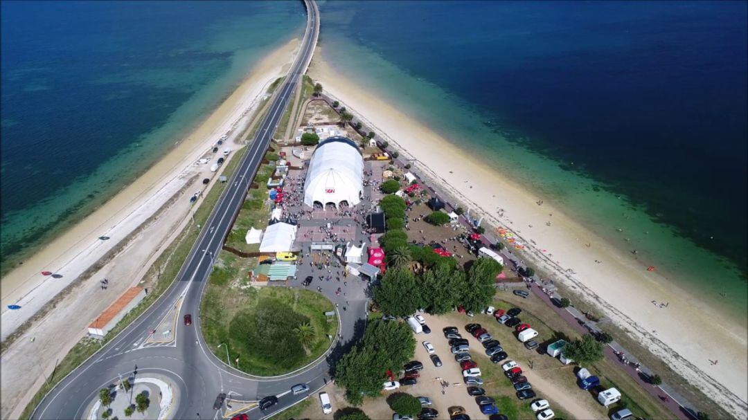 Vista aérea de la ubicación del festival