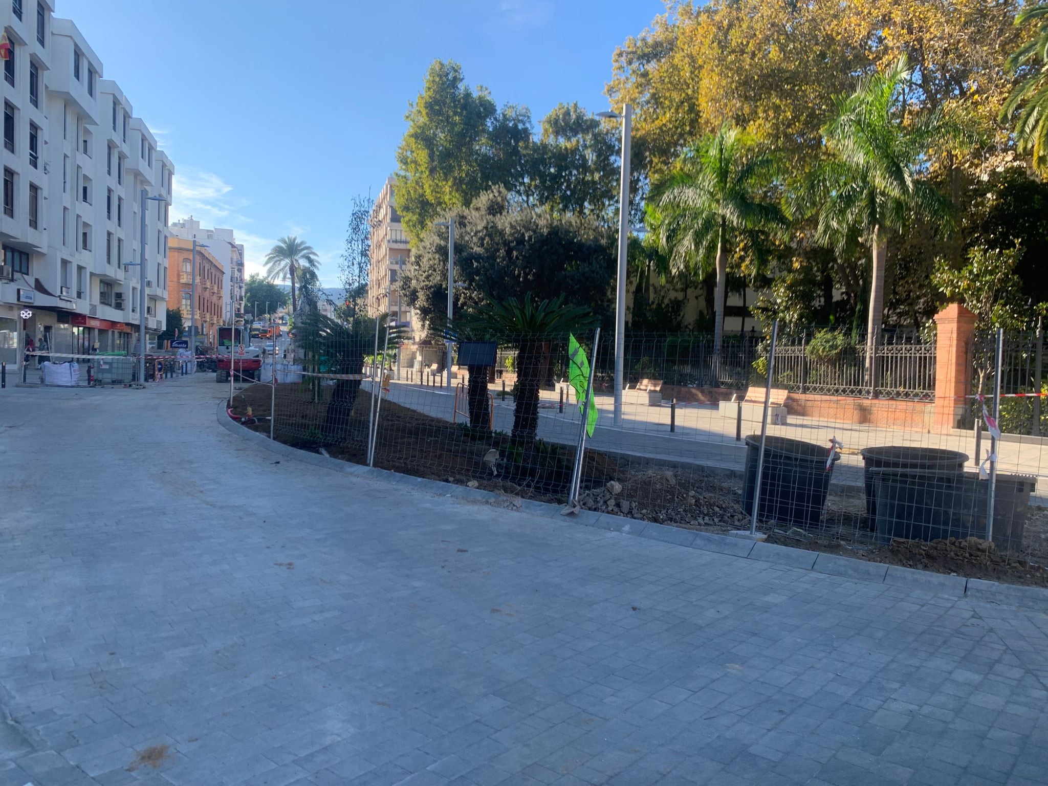 Aspecto de la vía este viernes