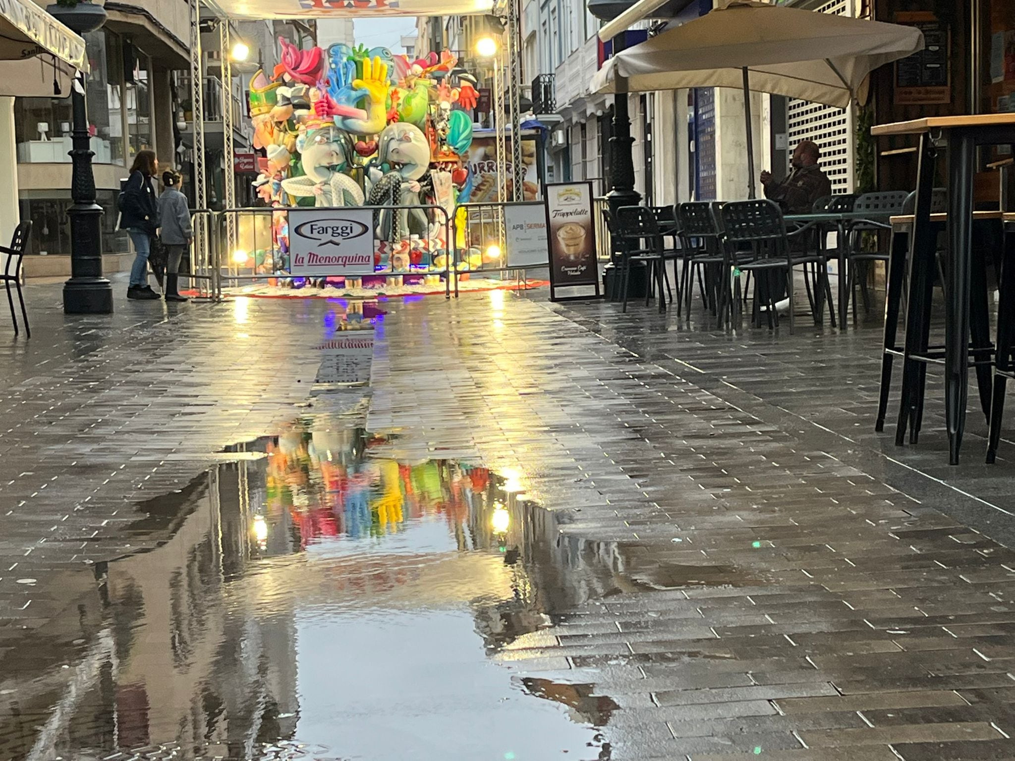 Lluvia en Gandia a primeras horas del jueves 17 de marzo