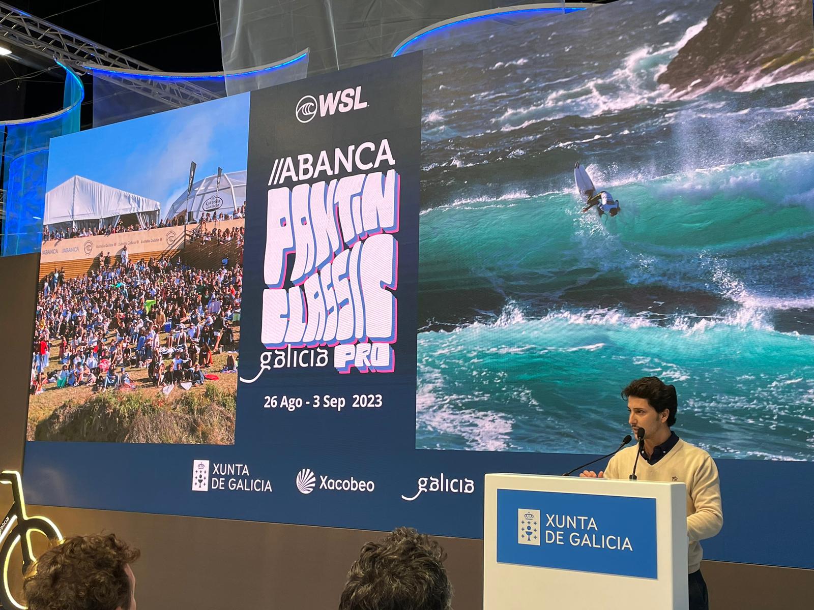 Yago Barreto, Event Manager de WSL España / Classic Surf Pro, en el acto de este miércoles en Madrid