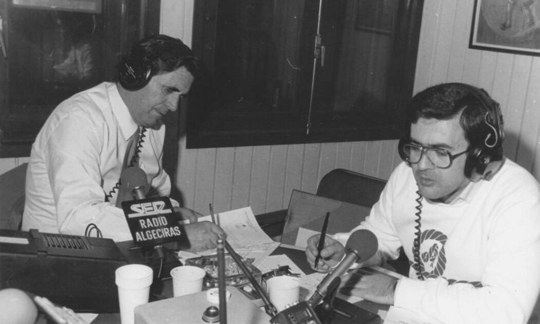 Juan Carlos Narváez durante una emisión en Radio Algeciras