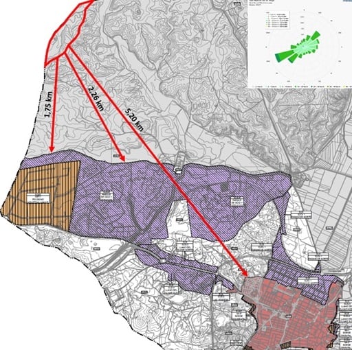Mapa de como quedaría el vertedero situado entre Pinto, Getafe y San Martín de la Vega, tras su ampliación