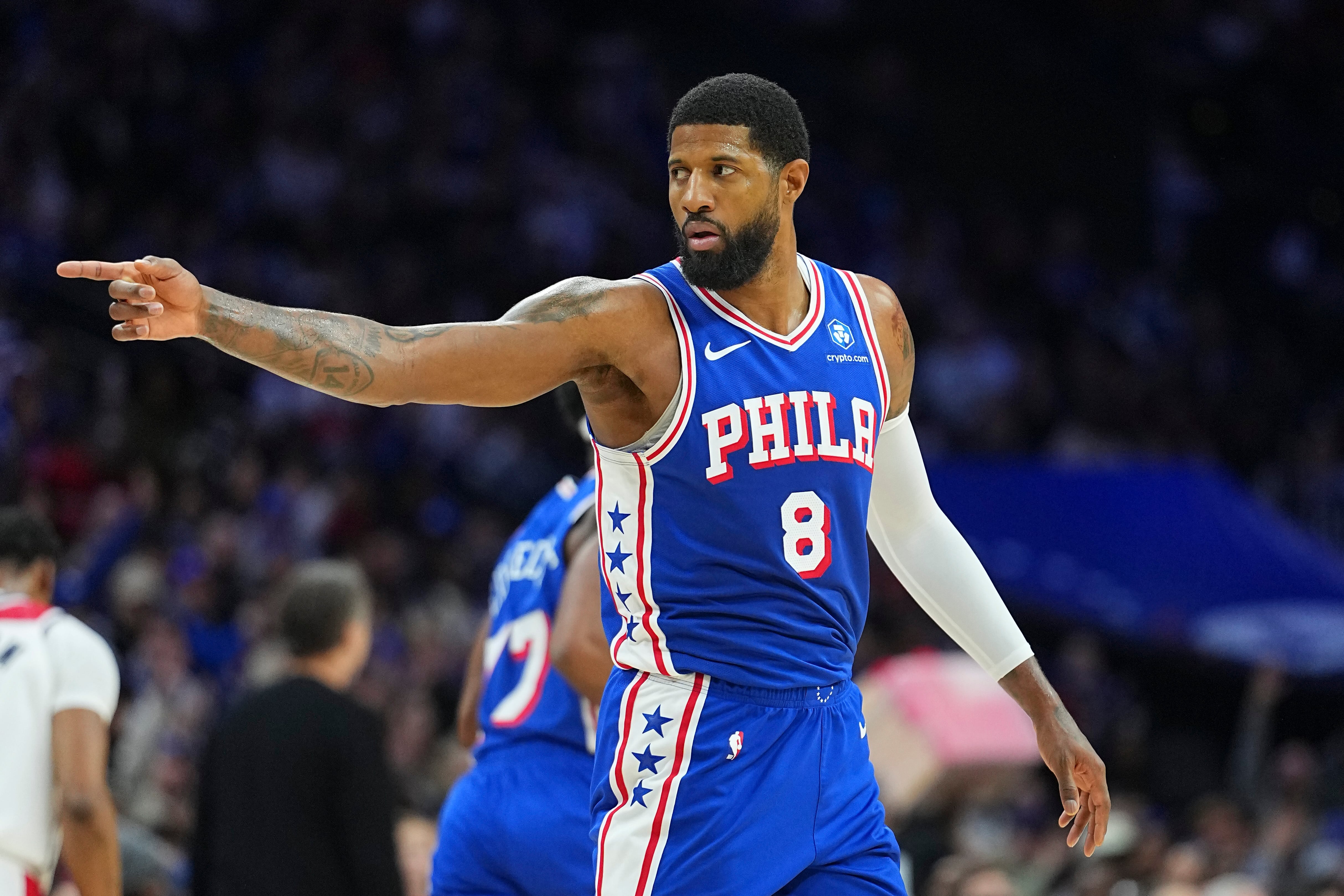 Paul George durante un encuentro de la NBA