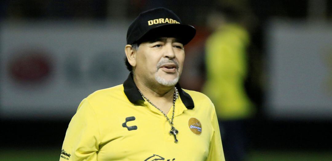 Diego Armando Maradona, durante un partido con los Dorados de Sinaloa