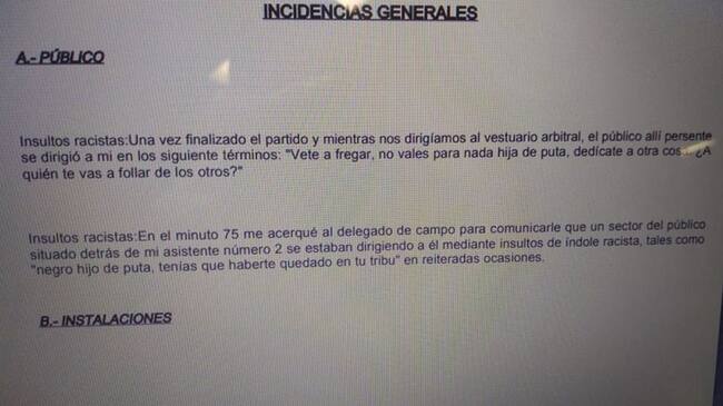 Imagen del acta arbitral