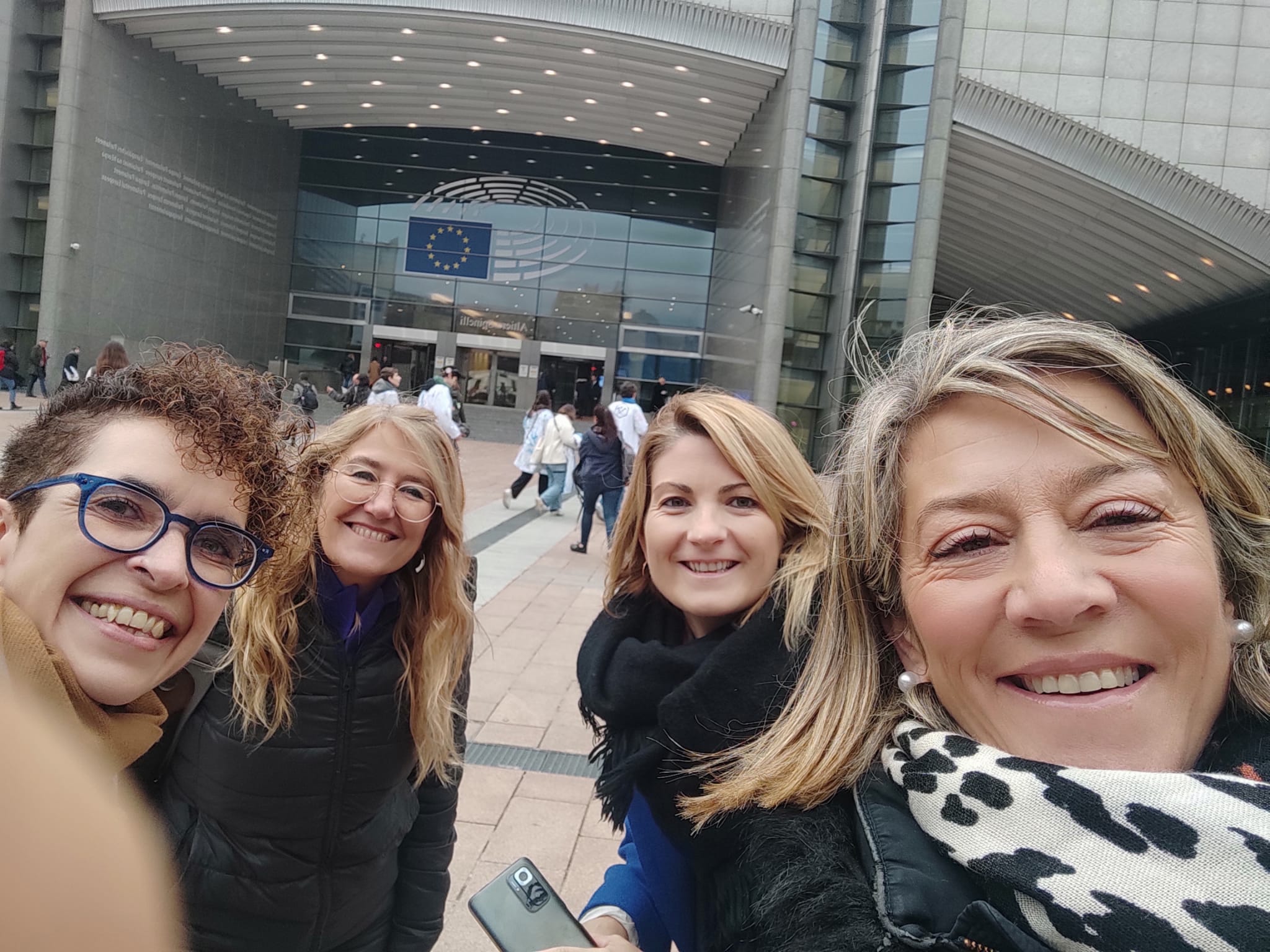 La coordinadora local de Andalucía Por Sí y portavoz municipal en el Ayuntamiento de Andújar, Encarna Camacho en el Foro de Mujeres de Alianza Libre Europea que versa sobre “Mujeres en la política” que se celebra en Bruselas.