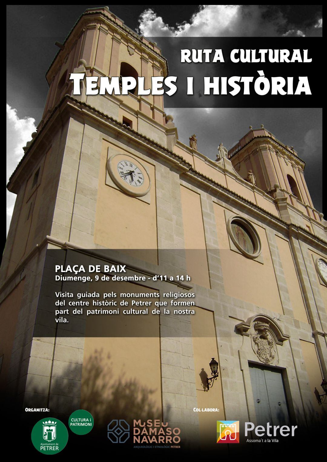 La visita dará comienzo en la puerta de la iglesia de San Bartolomé de Petrer