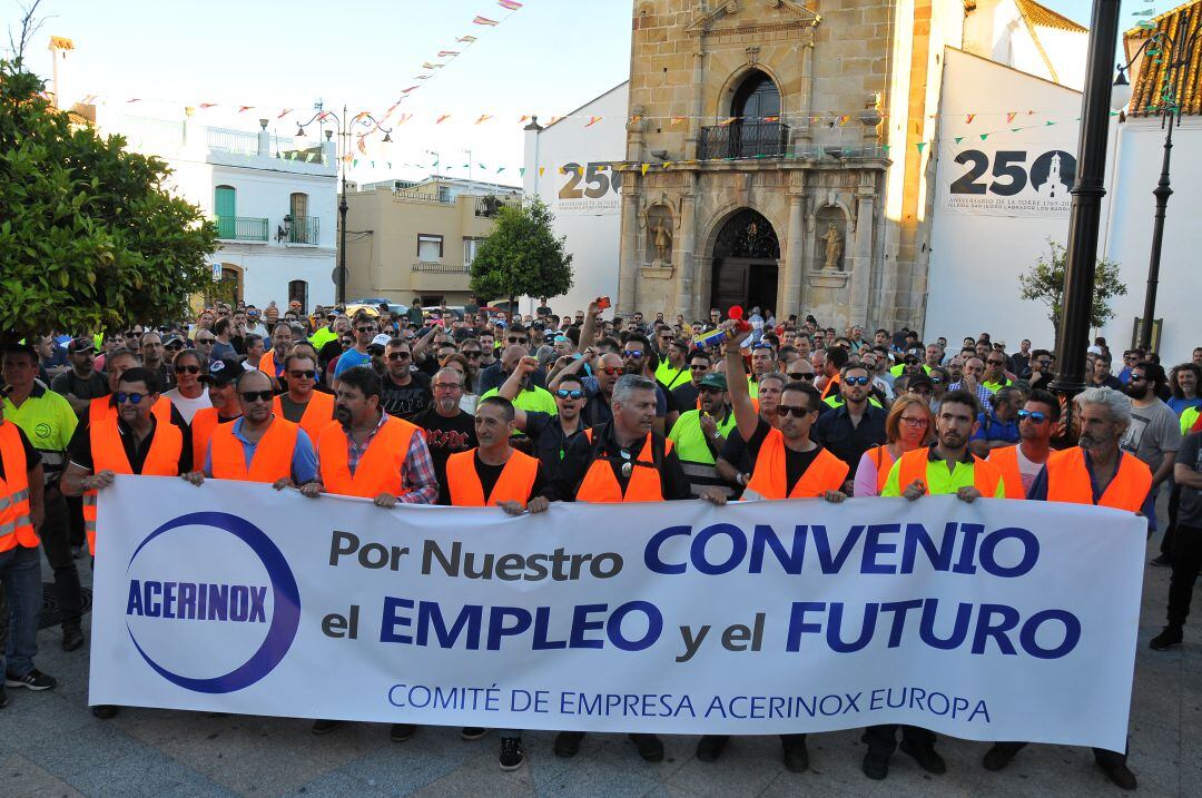 Protesta de los trabajadores de Acerinox