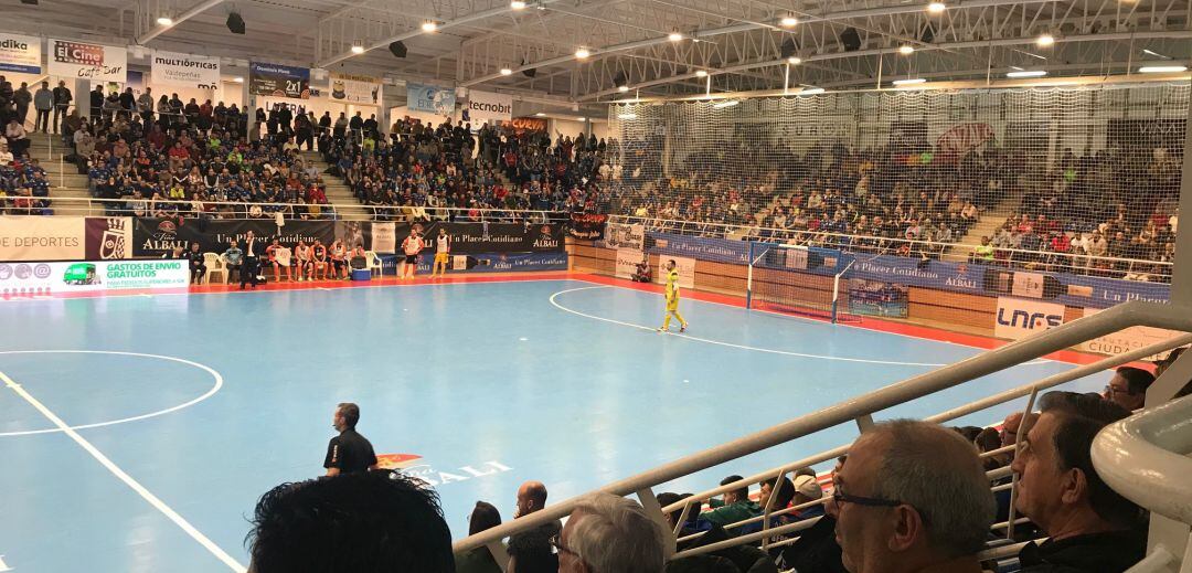 Imagen de archivo del pabellón Virgen de la Cabeza, durante un partido de esta temporada 