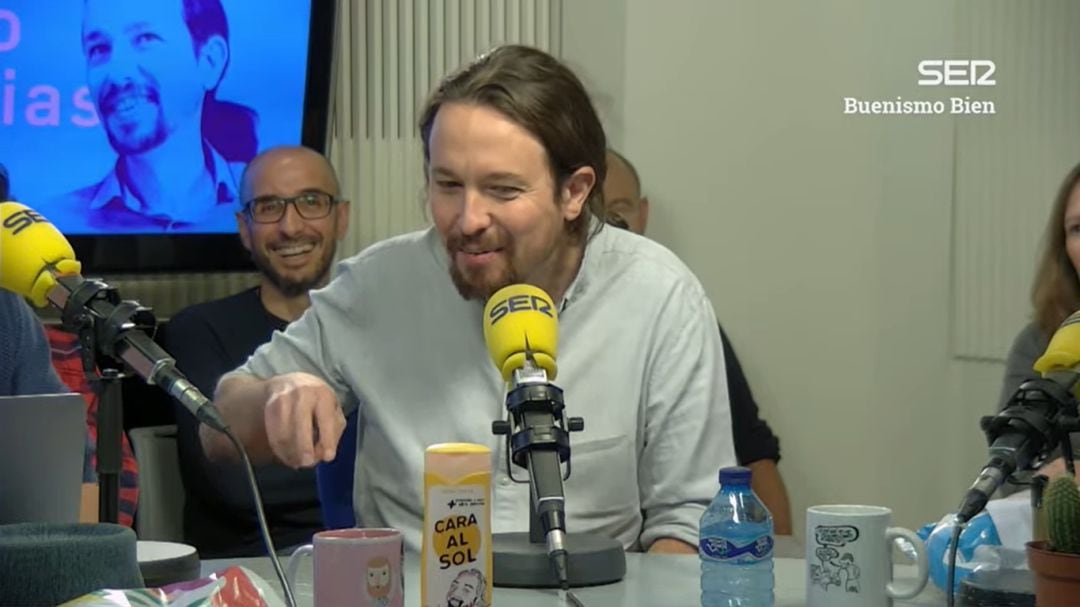 Pablo Iglesias durante la entrevista en Buenismo Bien.