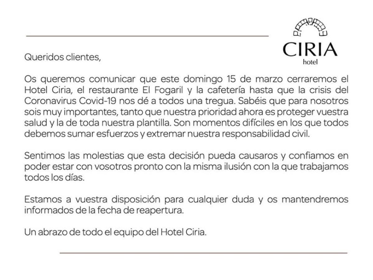 Los establecimientos hosteleros de Ribagorza cierran como medida preventiva