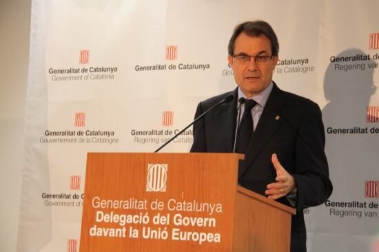 Artur Mas, en roda de premsa a Brusel.les