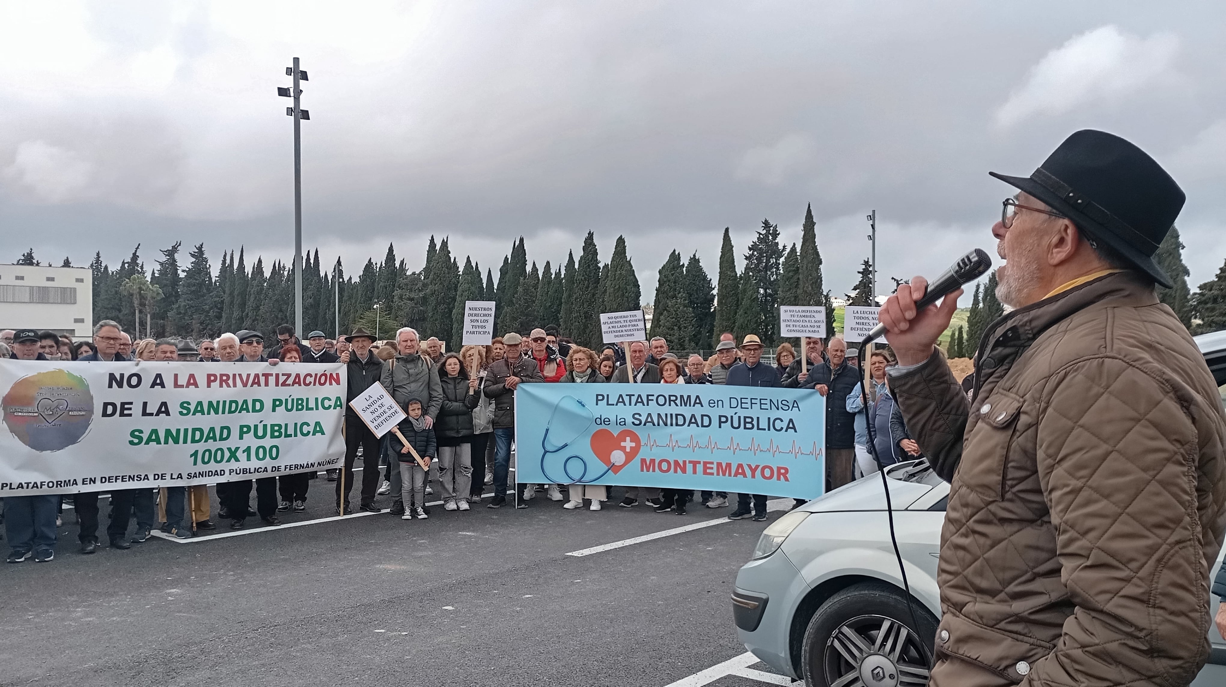 Movilización de las Plataformas por la Sanidad Pública de la Campiña Sur de Córdoba en Montilla