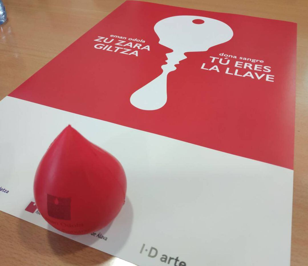 Cartel de la campaña pasada para la donación de sangre en Álava 