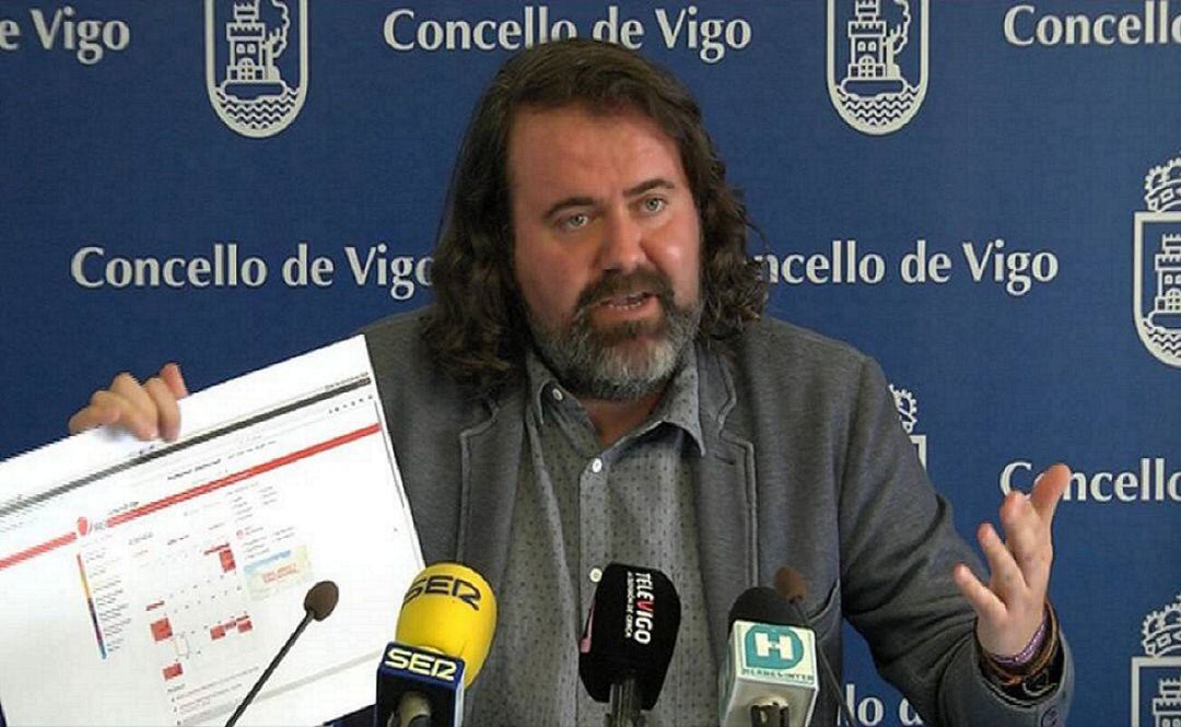 Rubén Pérez durante una rueda de prensa