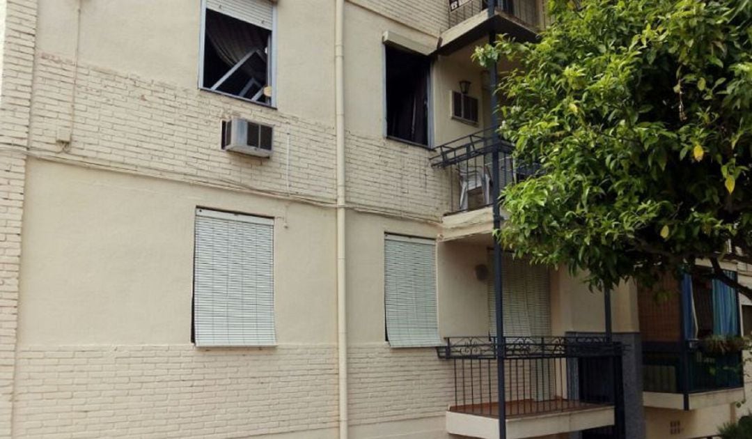 Vivienda incendiada en la Paz en 2016.
