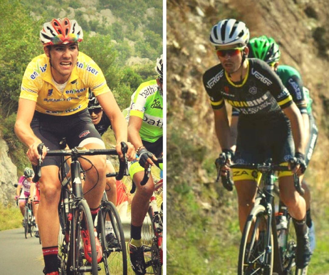 Los ciclistas ribereños Mario Aparicio (i) y Endika Lázaro, presentes en la Volta a Castelló.