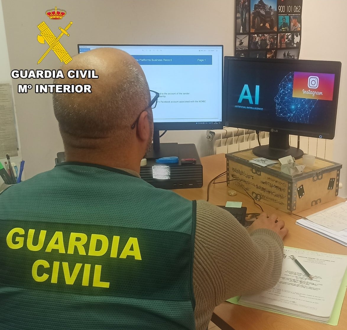 La Guardia Civil investiga a un menor que supuestamente publicó en redes sociales la fotografía de una compañera de instituto, también menor, retocada con técnica de Inteligencia Artificial