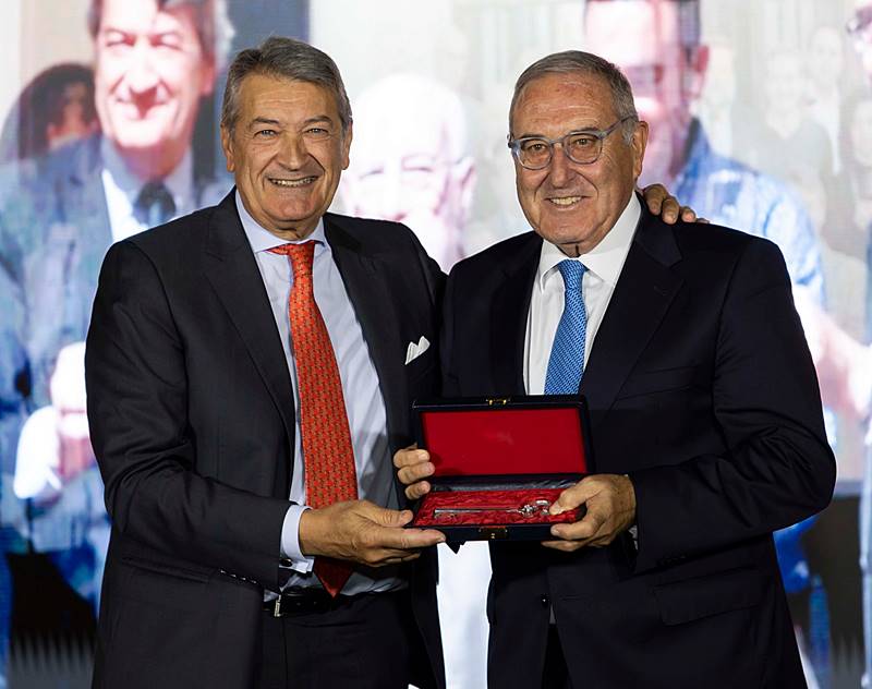 Jorge Pascual junto a César Saldaña en un acto celebrado en octubre